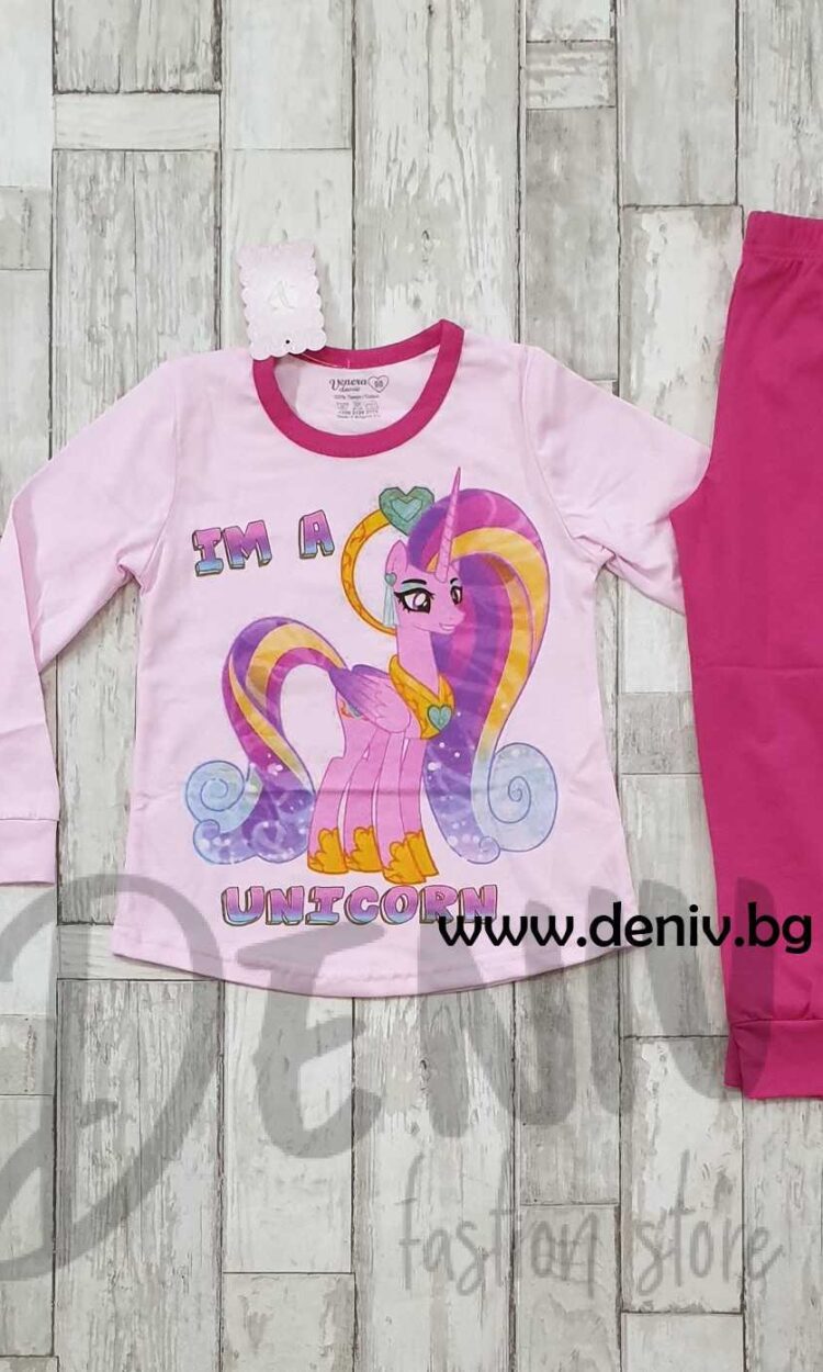Детска тънка пижама Венера Unicorn розов