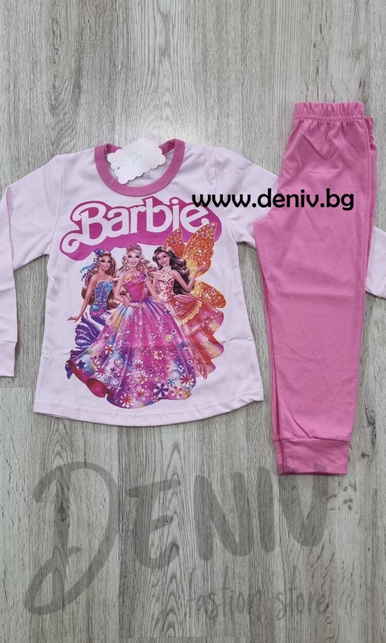 Детска тънка пижама Венера Barbie розово