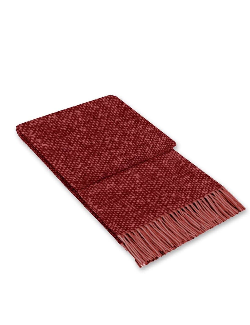 Качествено меко одеяло Тексас с вълна червено меланж