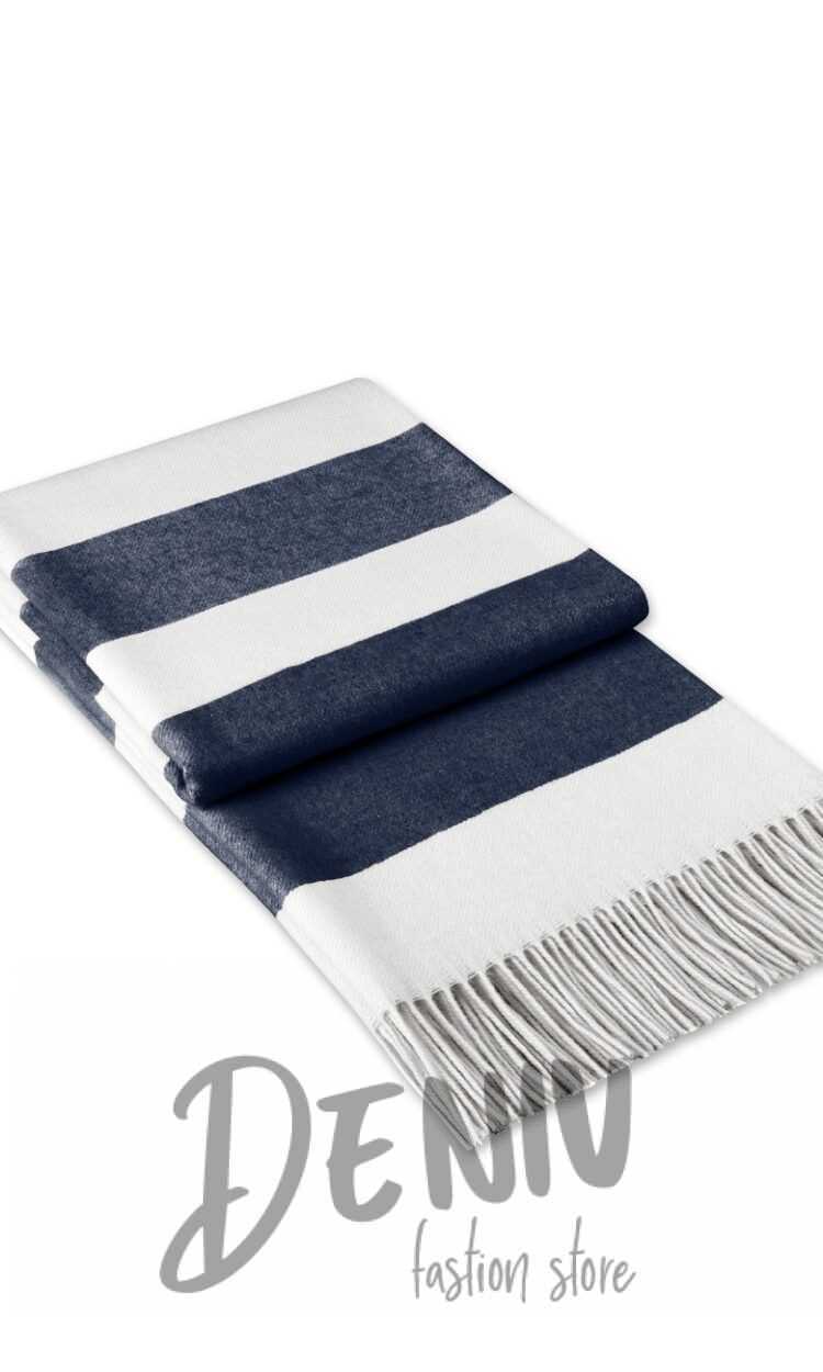 Луксозно памучно одеяло Аляска синьо