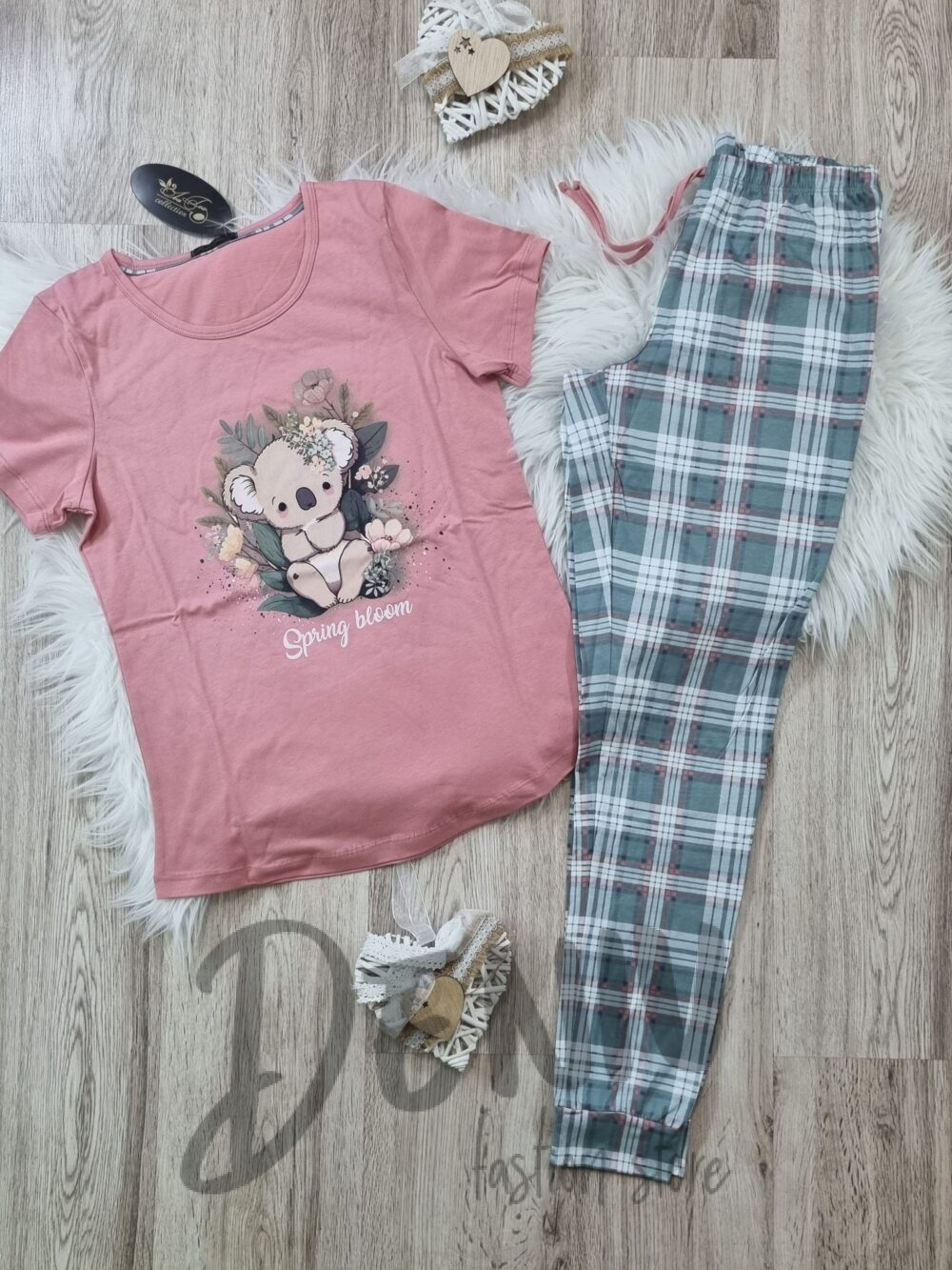 Дамска пижама 3844 Иватекс Коала розова
