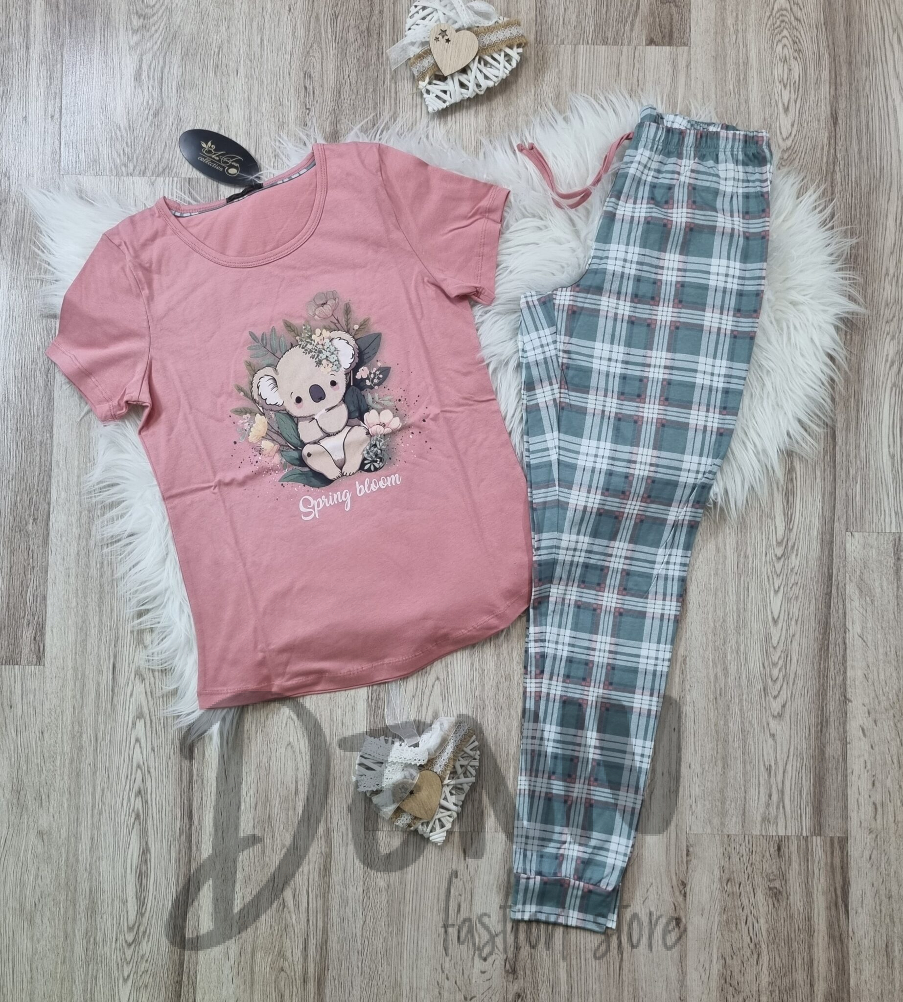 Дамска пижама 3844 Иватекс Коала розова