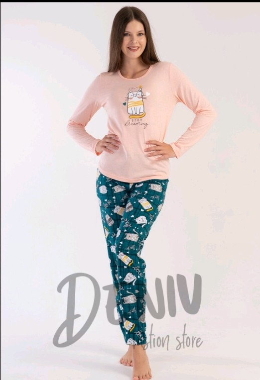 Дамска турска пижама Vienetta 330381 розово